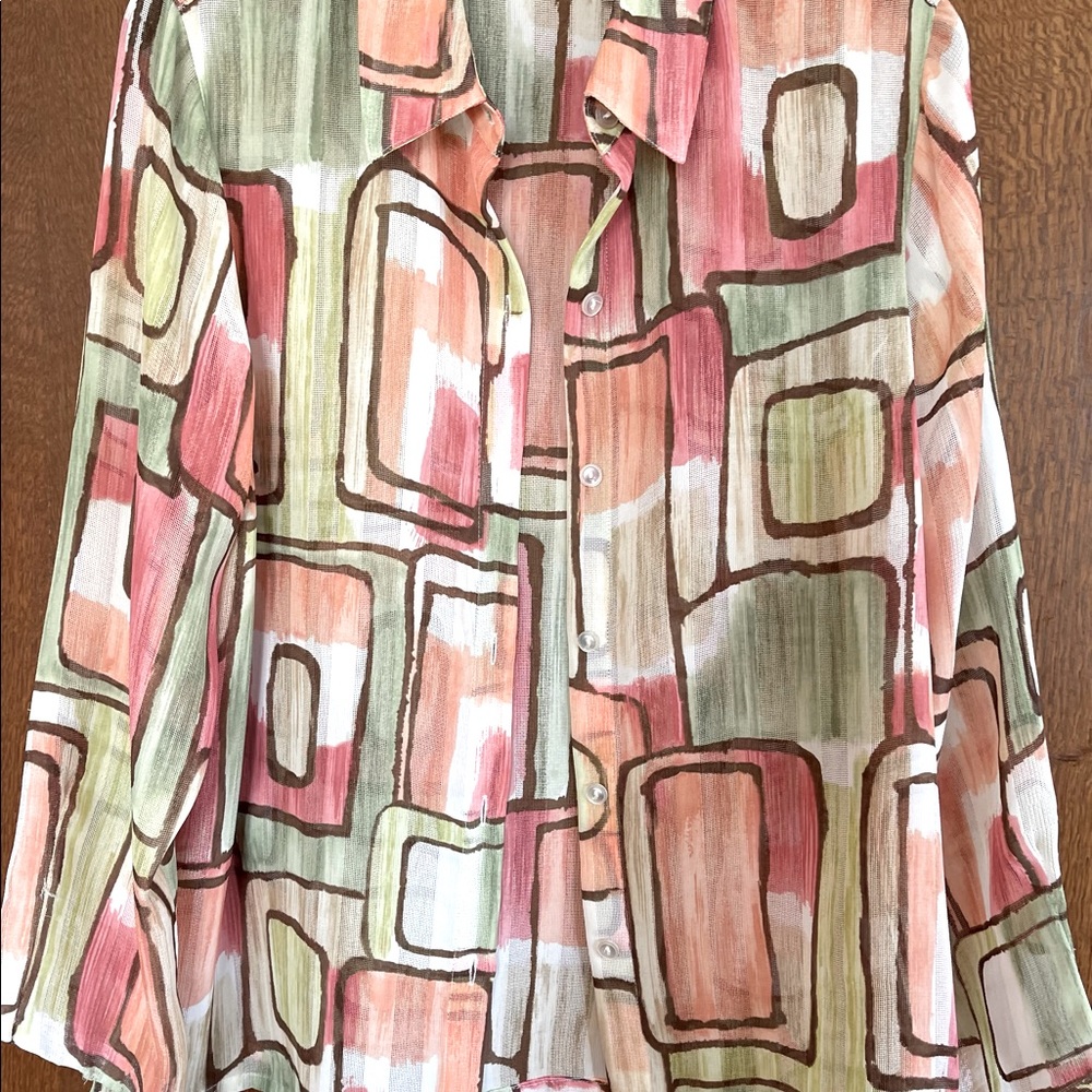 Alfred Dunner sheer top/jacket